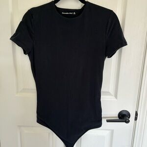 Abercrombie & Fitch Black Crew Neck Bodysuit